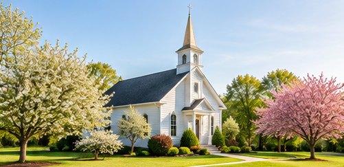 A white country church